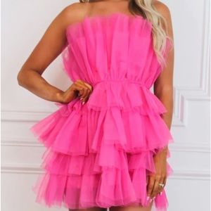 Hot Pink Tulle Dress